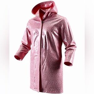 Outside Designworks Women's Rain Coat XS Pink Paisley Hooded Jacket Waterproof